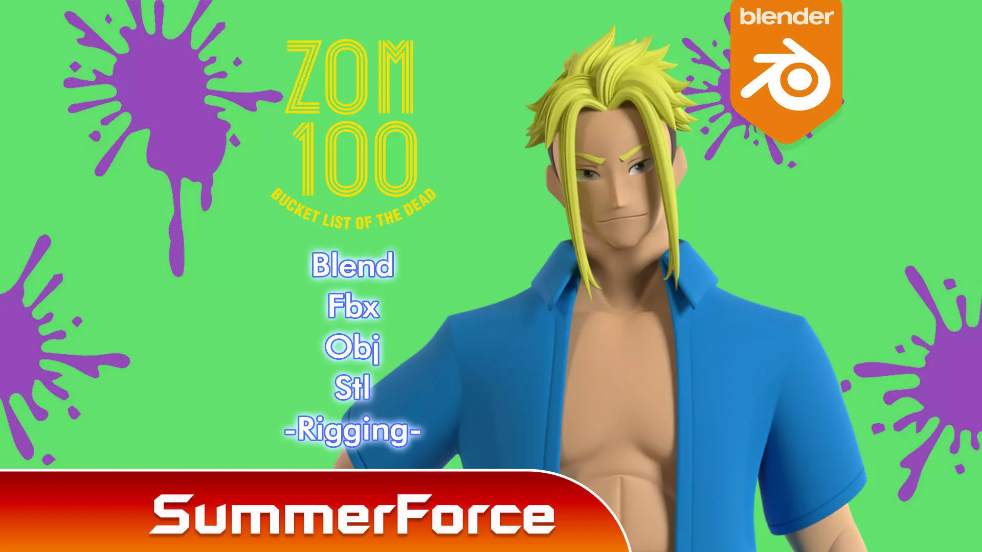 Kenichirou Ryuuzaki - Zom 100 3D model_0