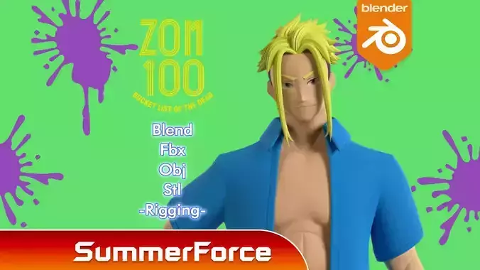 Kenichirou Ryuuzaki - Zom 100 3D model