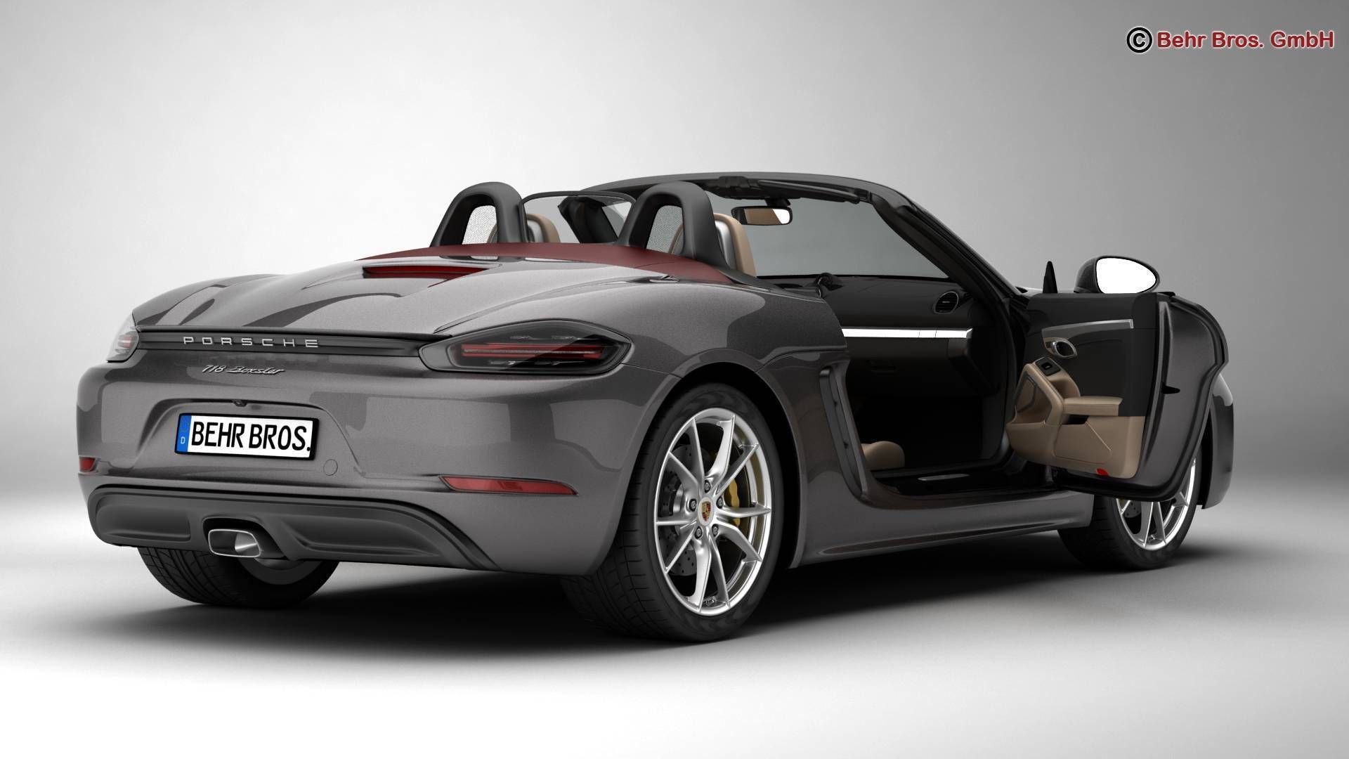 Porsche 718 Boxster 2017 3D model_4