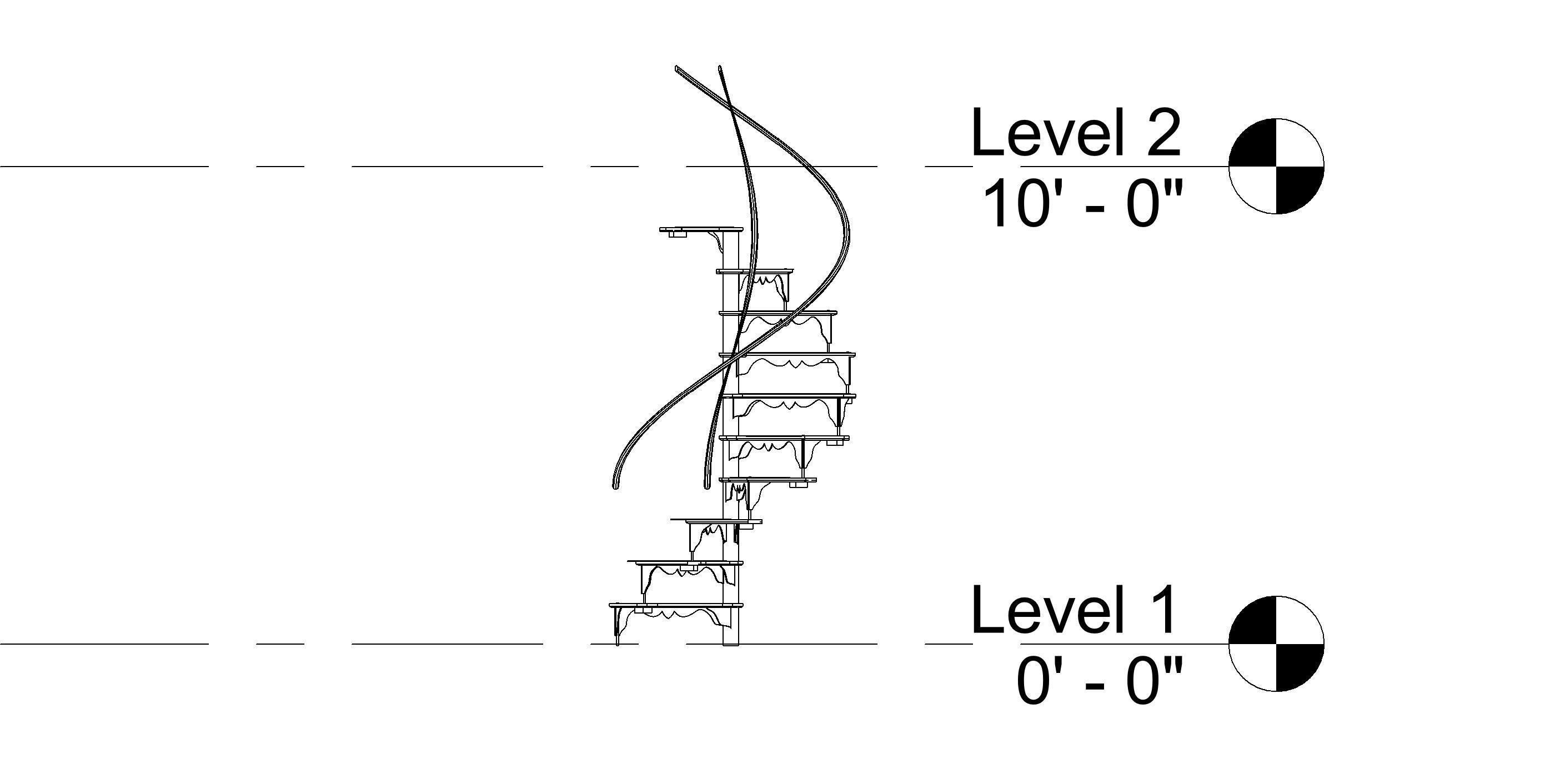 Old Spiral Staircase 3D model_6