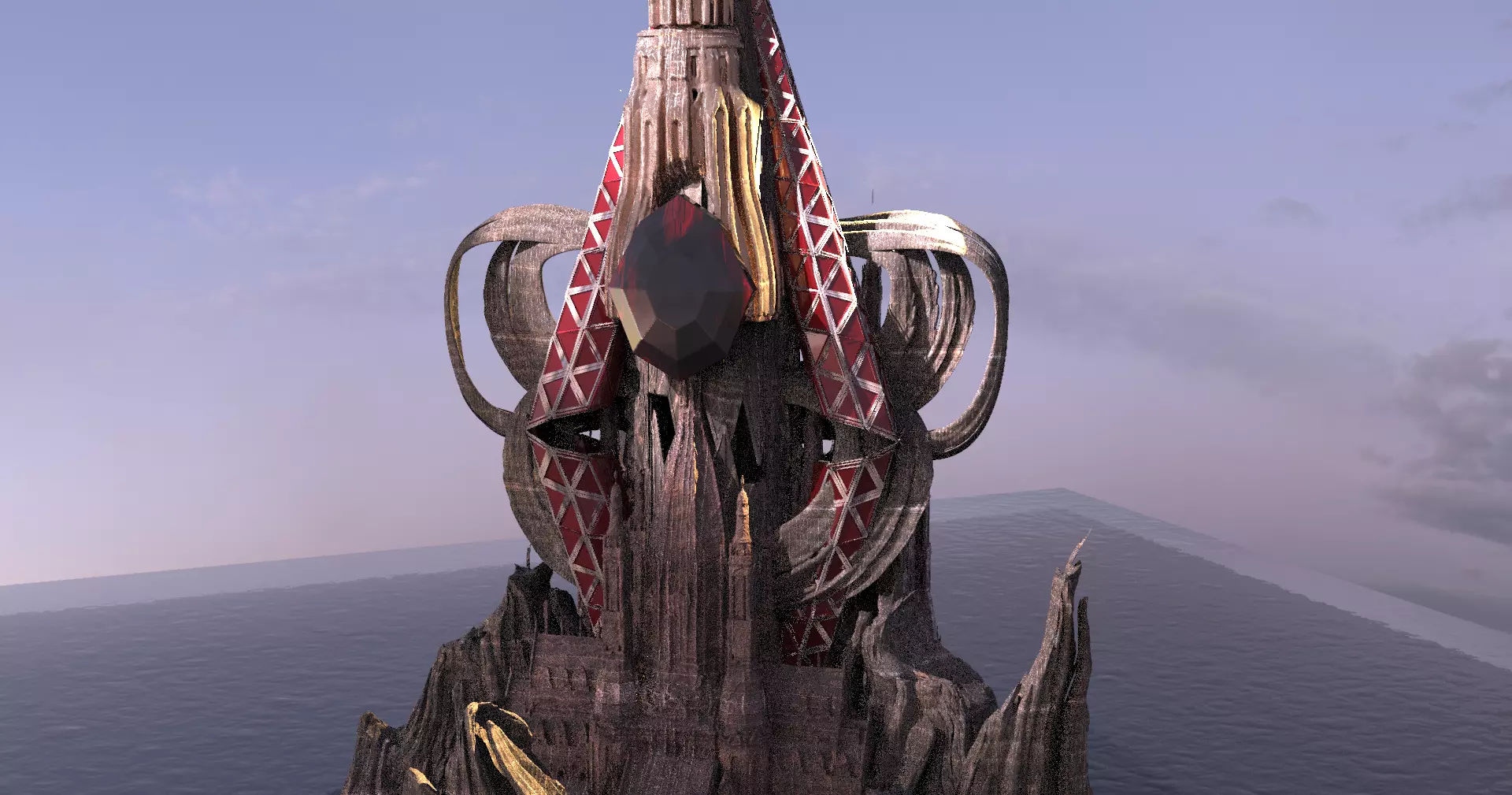 He man inspired Great Weaved Tower 3D model_0