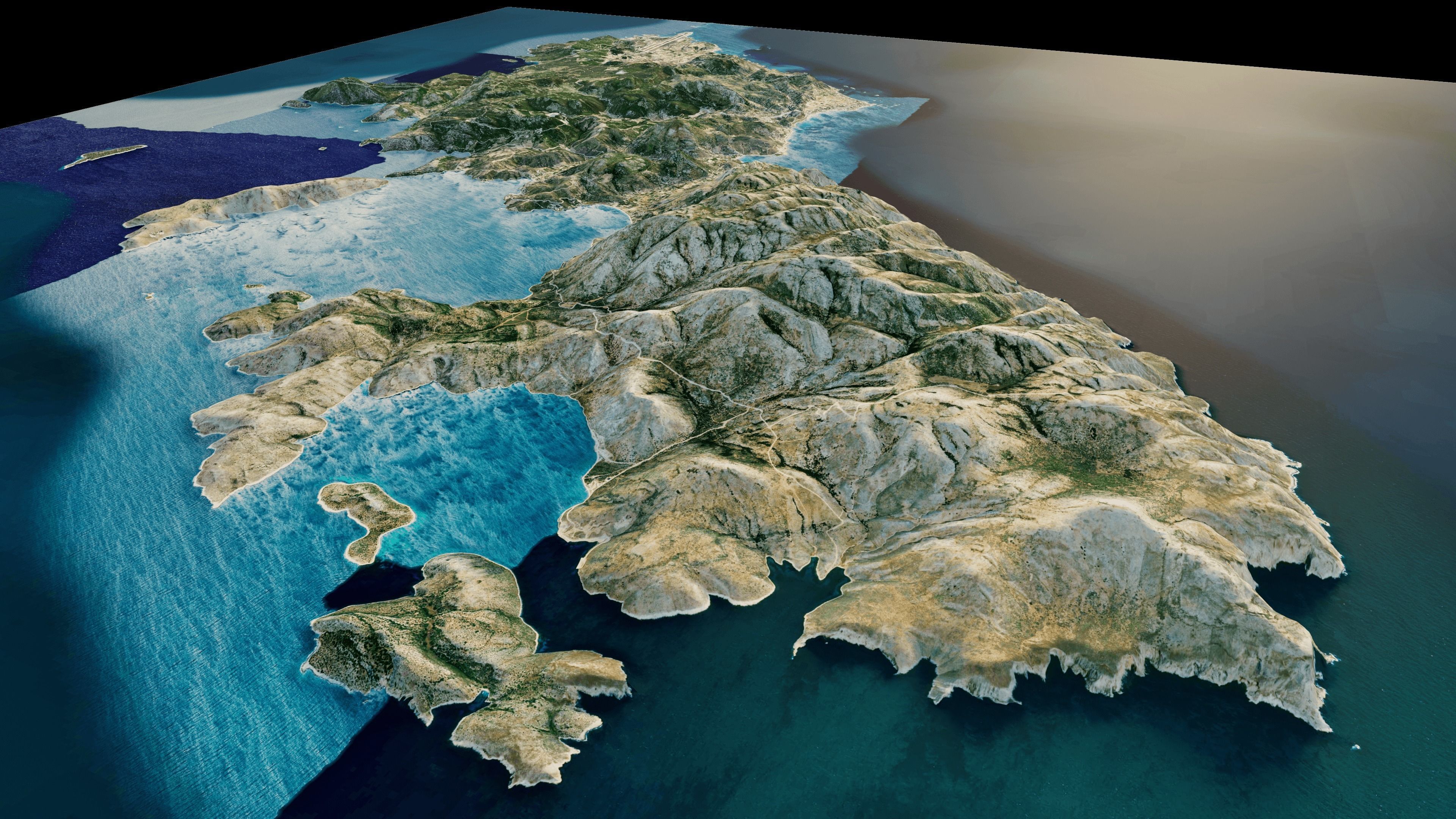 skyros island full 3d model terrain 3D model_3