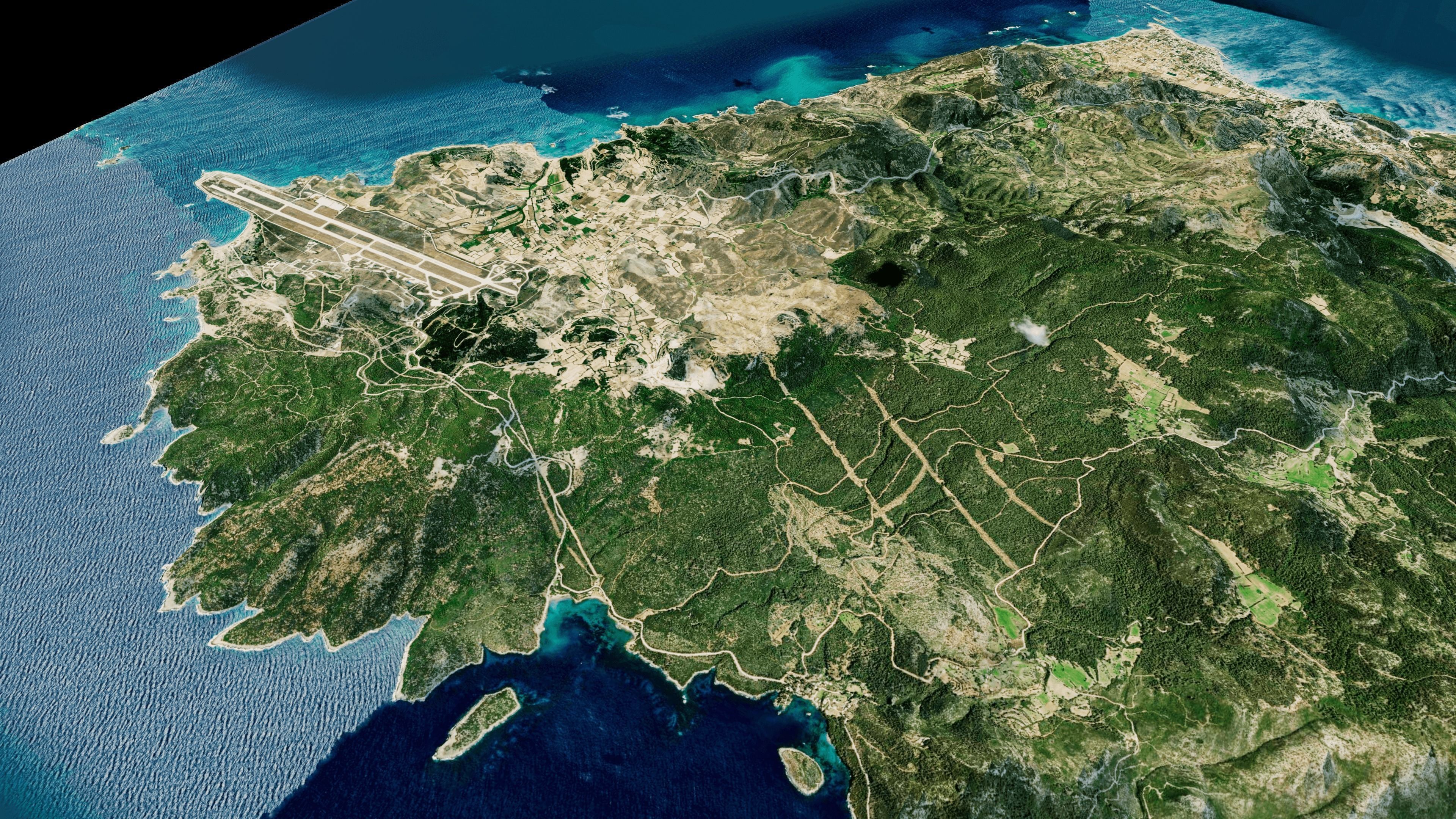 skyros island full 3d model terrain 3D model_1