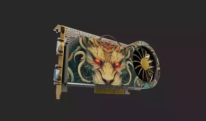 beast vga gpu video card theme graphics card computer part Low-poly 3D model