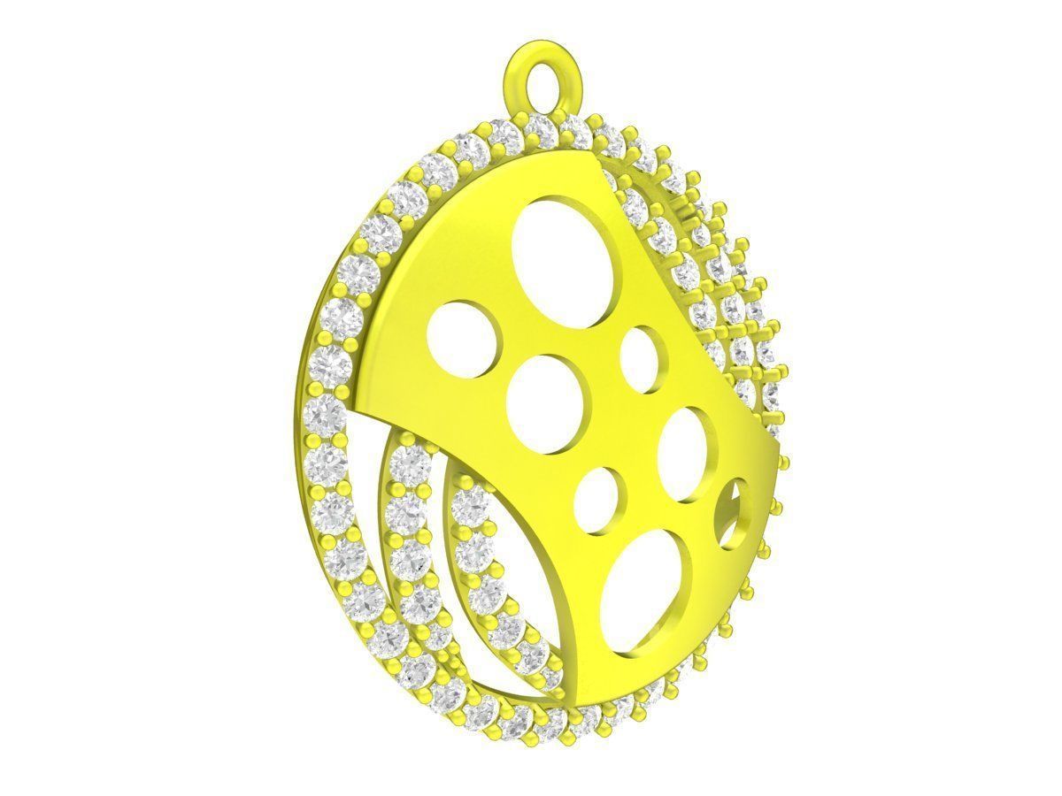 6049 fashion korean diamond pendant 3D print model_4