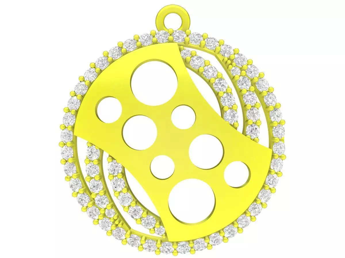 6049 fashion korean diamond pendant 3D print model_0