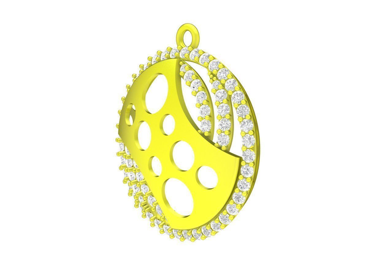 6049 fashion korean diamond pendant 3D print model_1