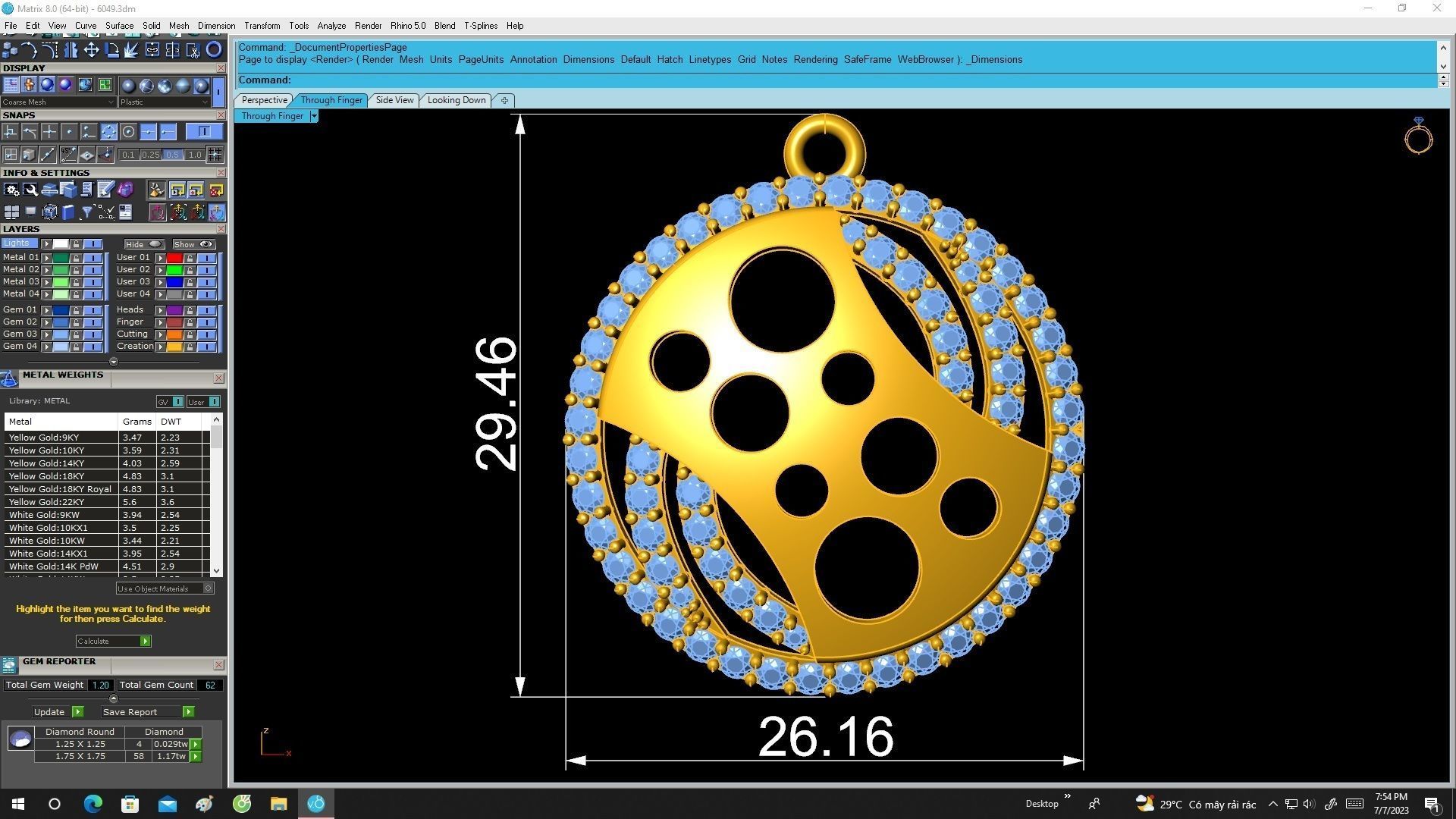 6049 fashion korean diamond pendant 3D print model_6