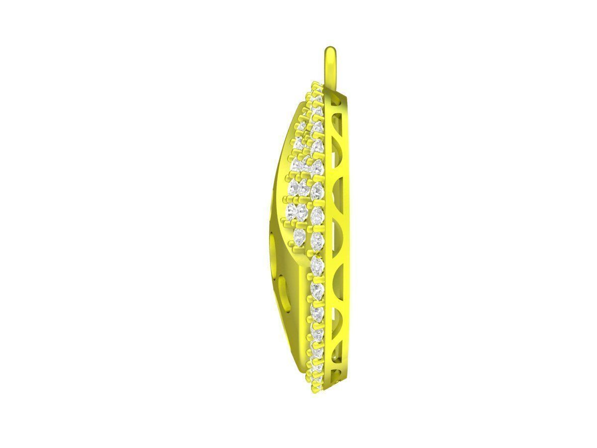 6049 fashion korean diamond pendant 3D print model_2