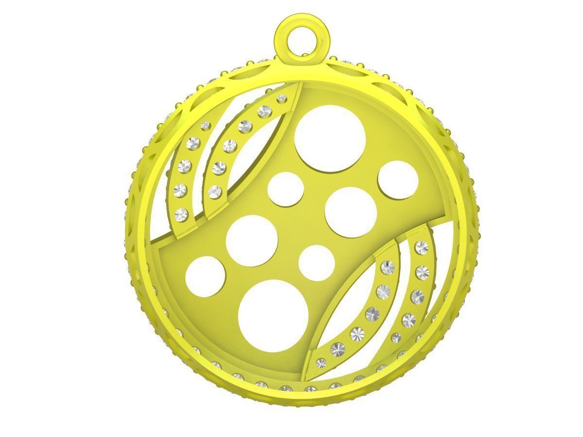 6049 fashion korean diamond pendant 3D print model_3