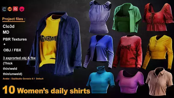 10 women daily shirts