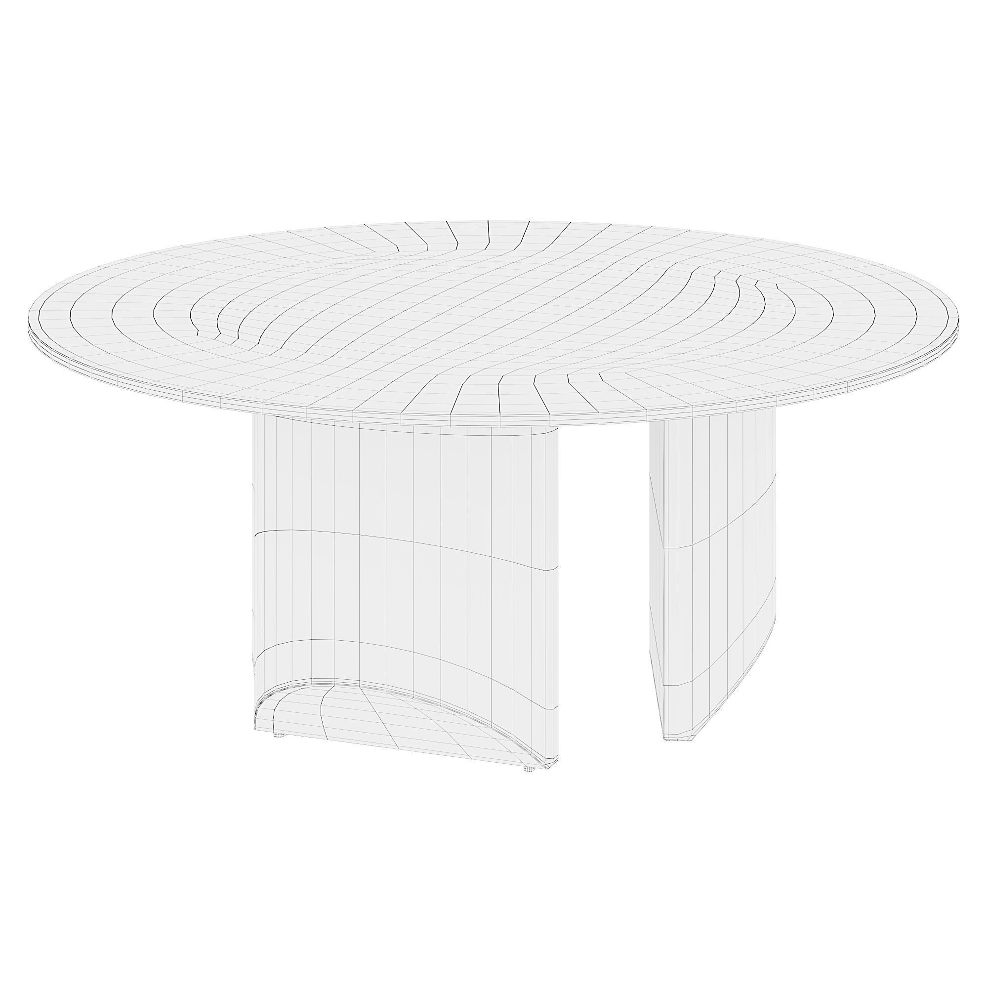 Wedge dining 3D model_3