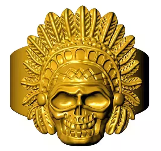 native american ring 3D print model