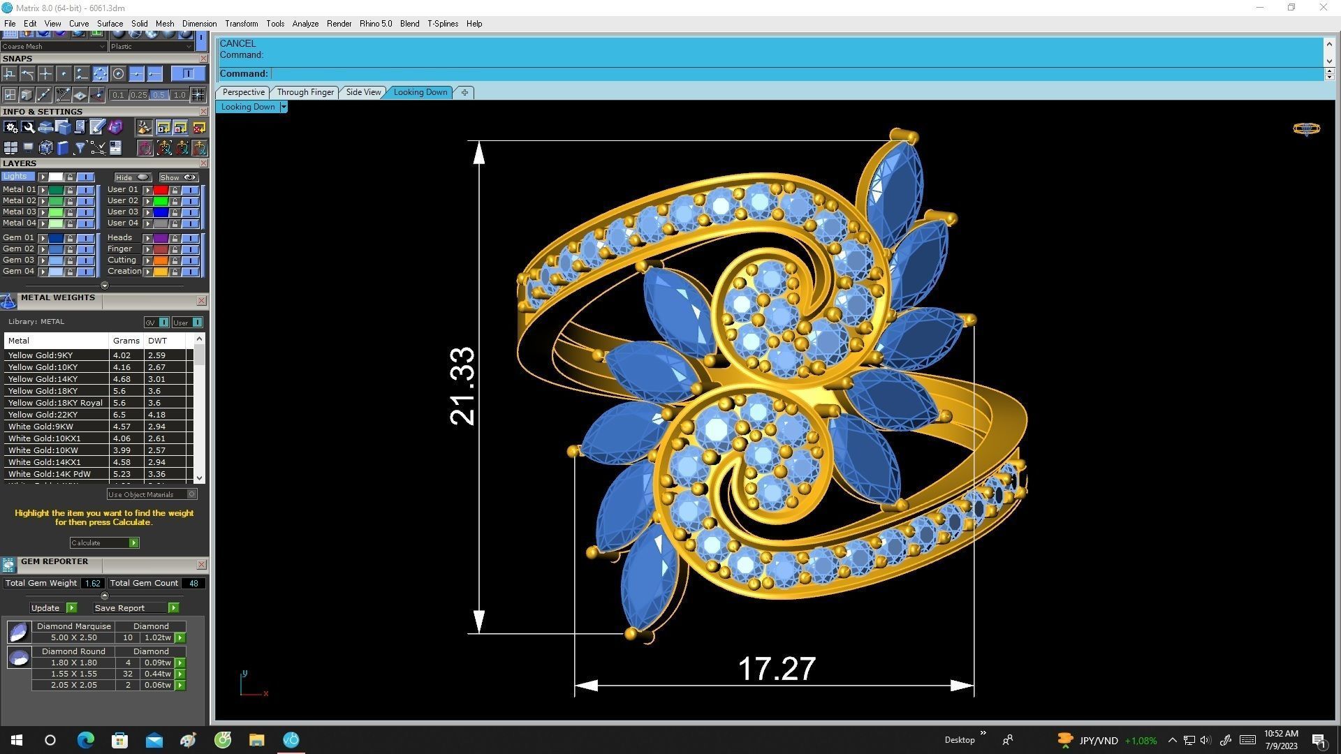 6061 korean art diamond ring 3D print model_5