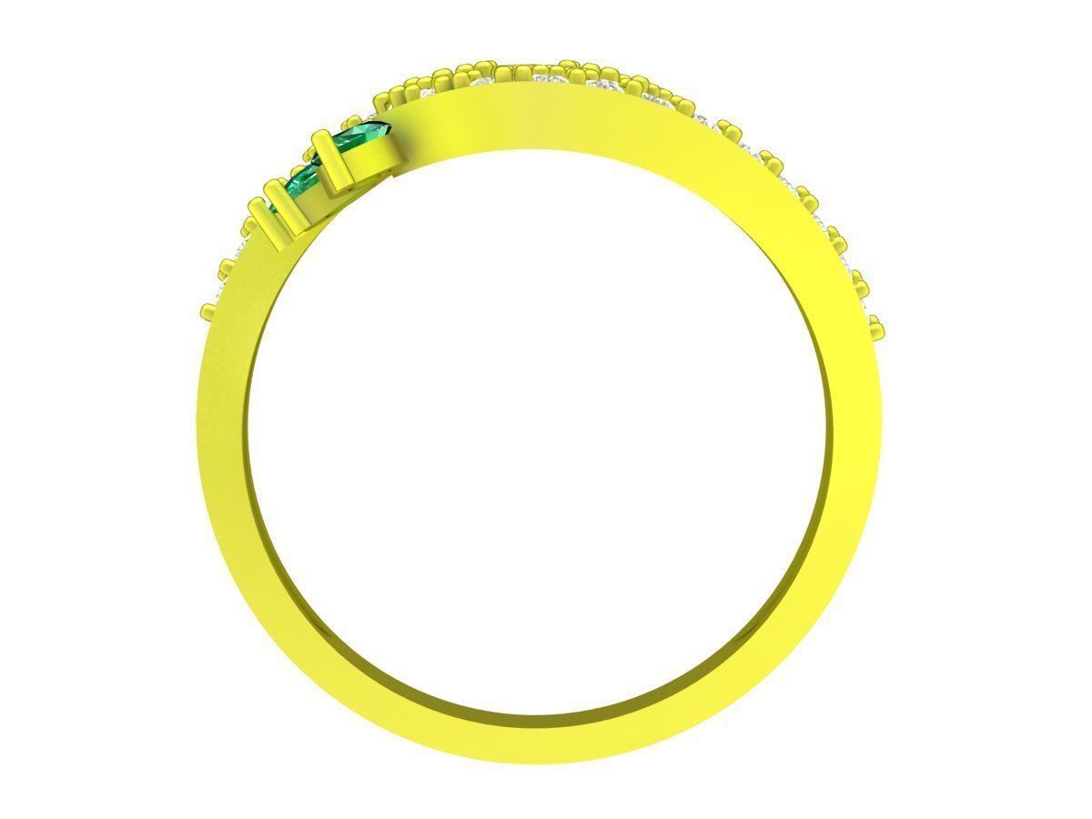 6061 korean art diamond ring 3D print model_2