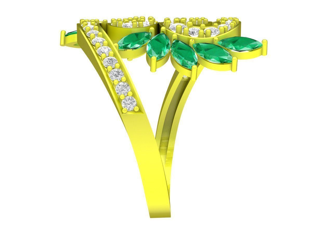 6061 korean art diamond ring 3D print model_3