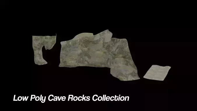 Low Poly Game Ready Cave Rocks Collection