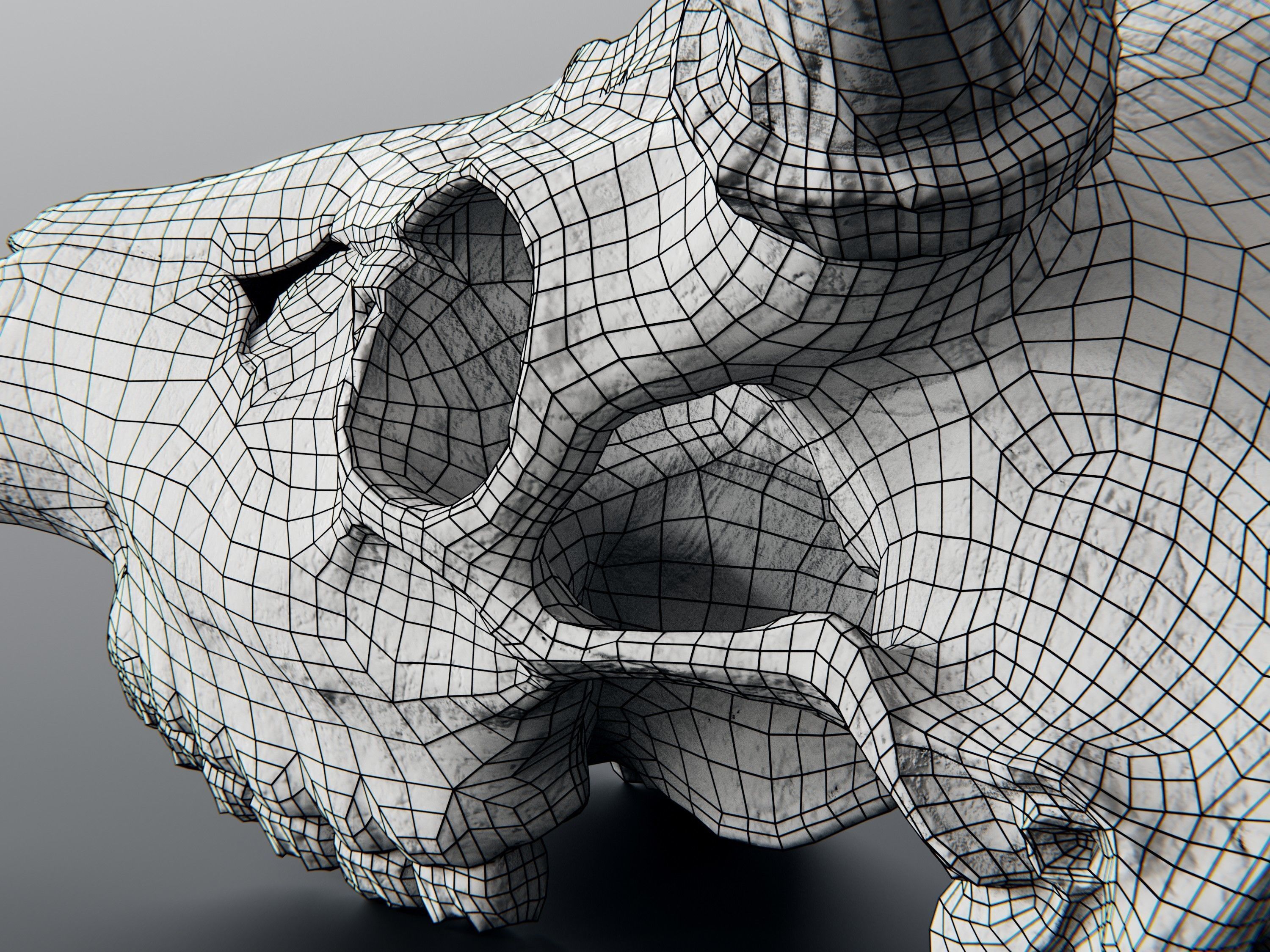 deer demon skull 3D model_8