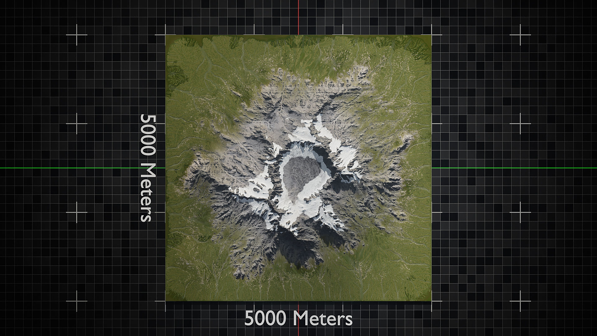 Volcano Mountain Range Version 1 3D model_10