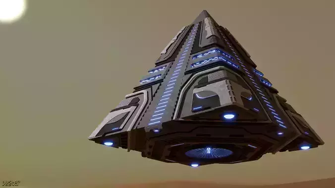 Pyramid Spaceship 3D model