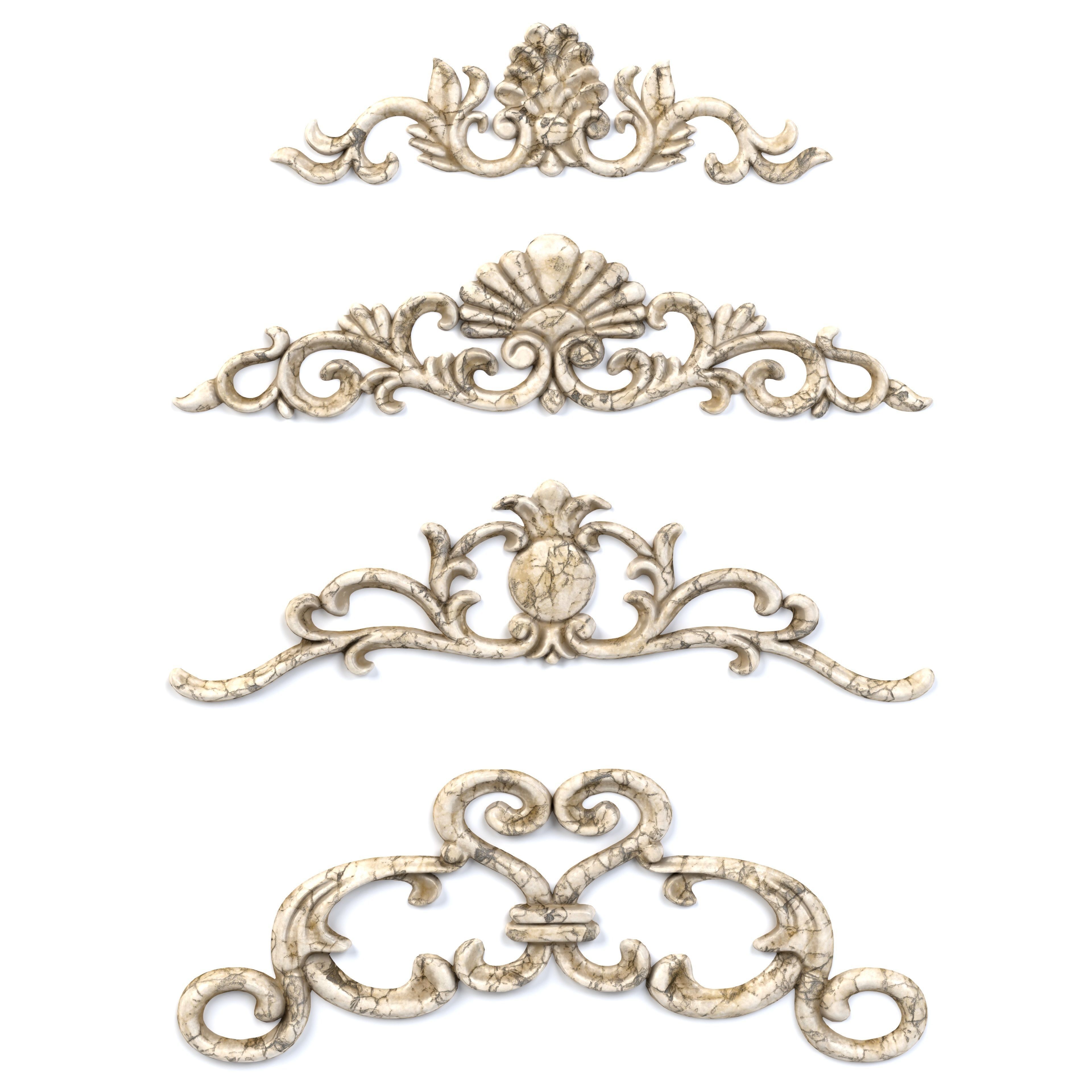 4 Low-Poly Ornament Vol 09-2 3D model_1