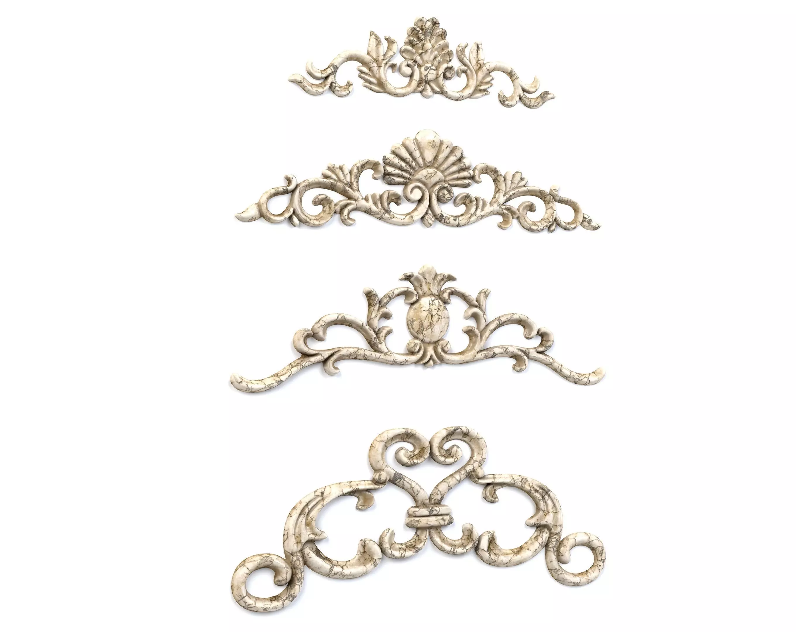 4 Low-Poly Ornament Vol 09-2 3D model_0