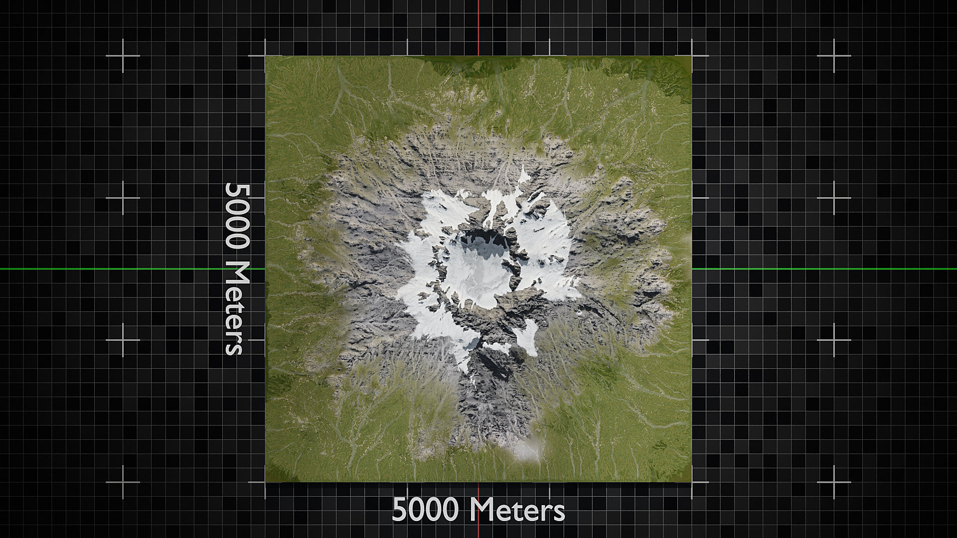 Volcano Mountain Range Version 2 3D model_10