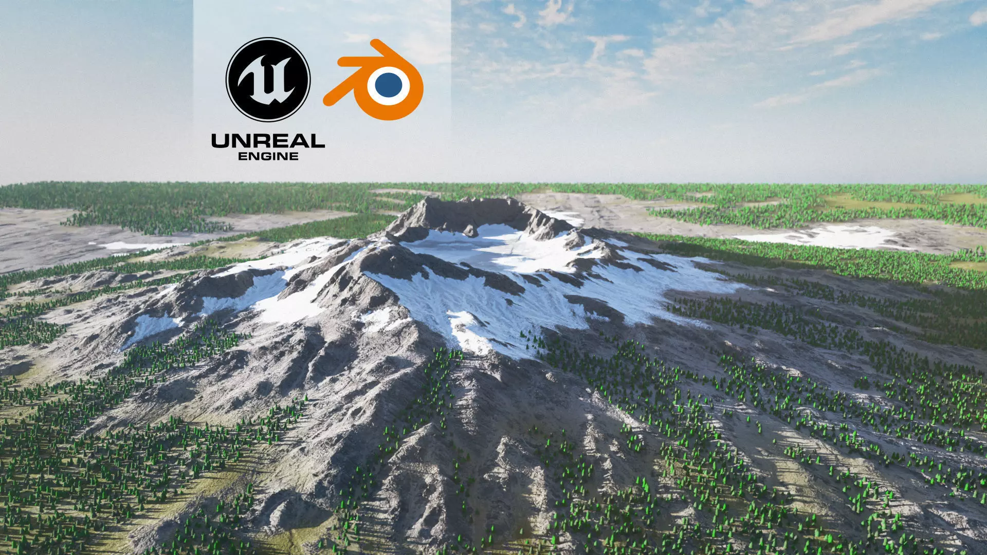 Volcano Mountain Range Version 2 3D model_0