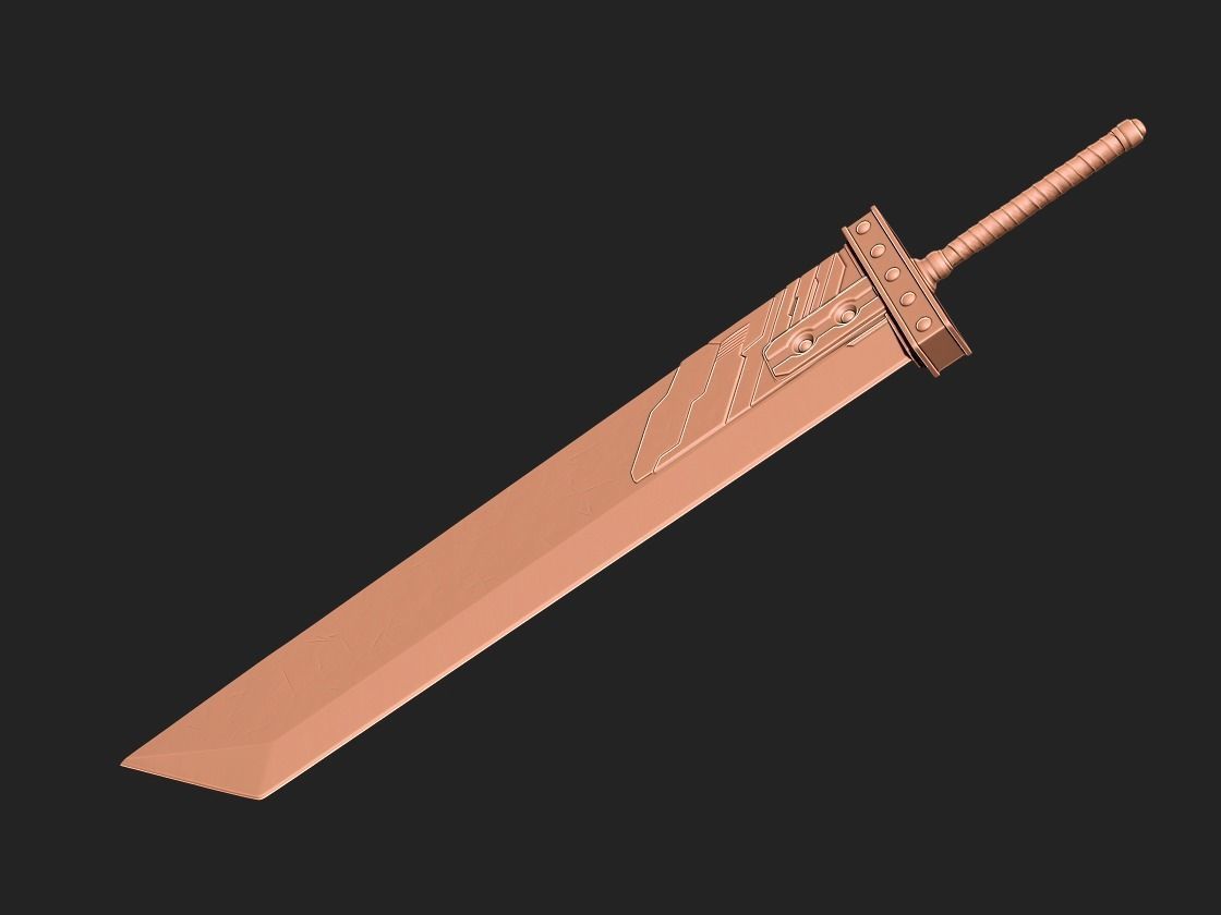 Final Fantasy VII - Buster sword 3D print model_1