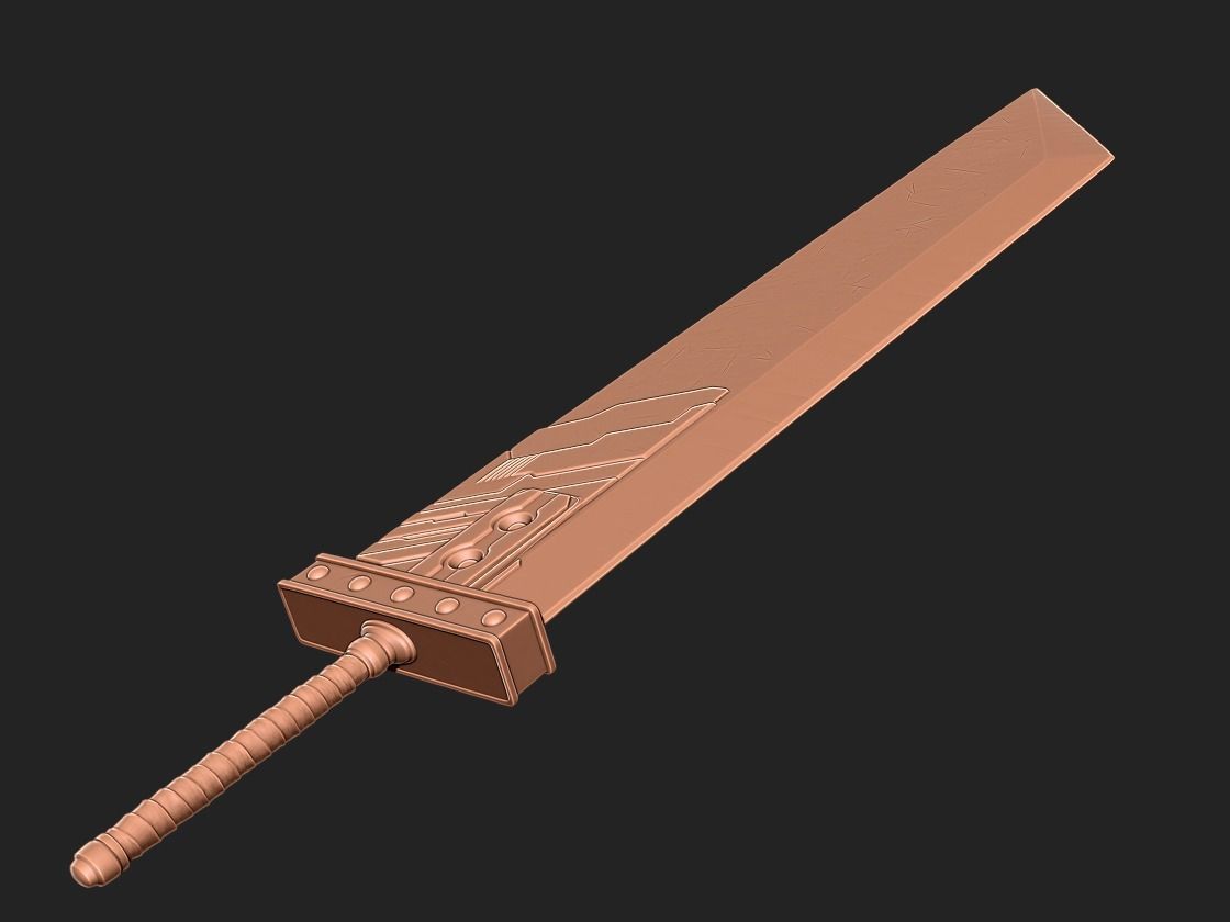 Final Fantasy VII - Buster sword 3D print model_3