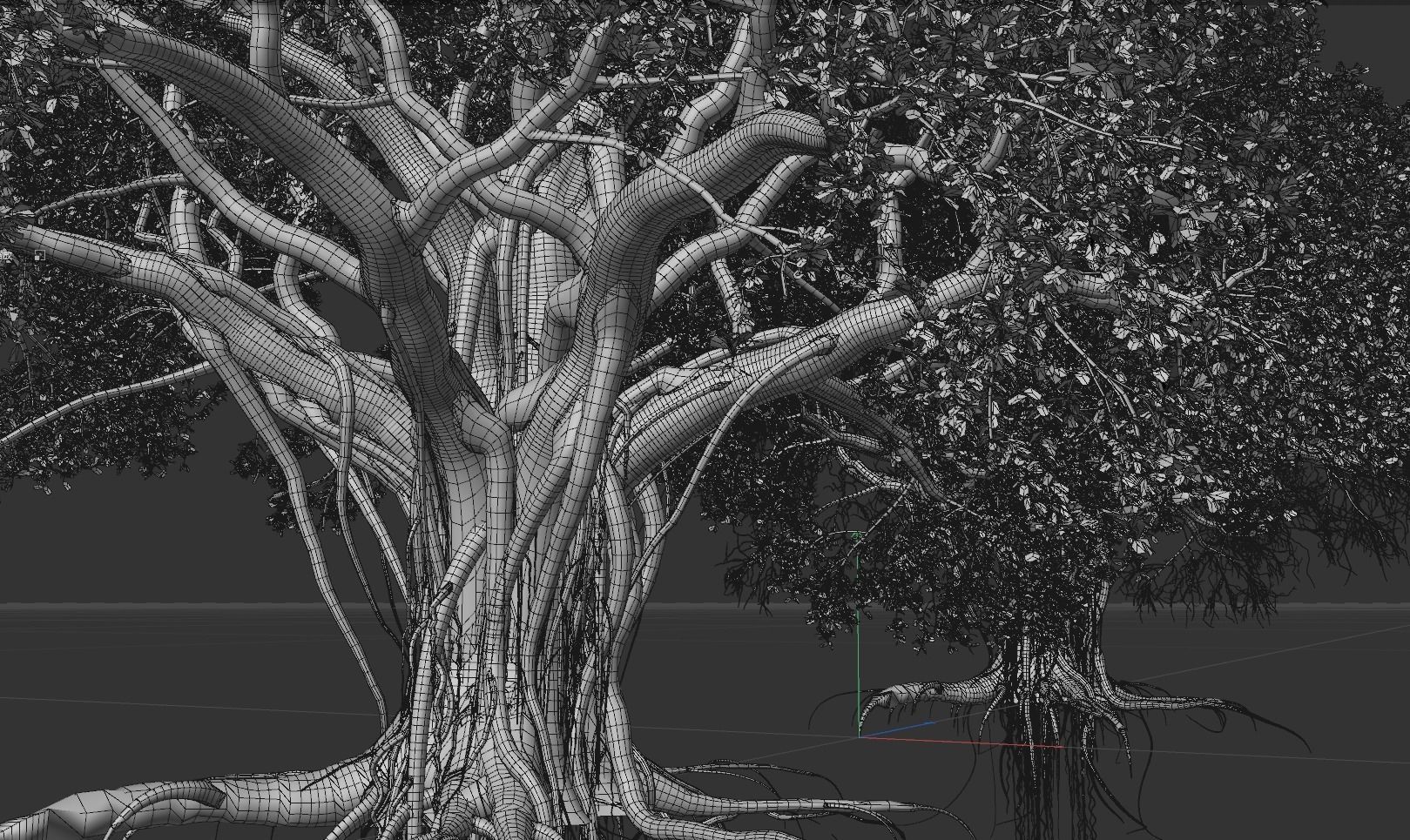 High quality Large banyan tree 05 3D model_5