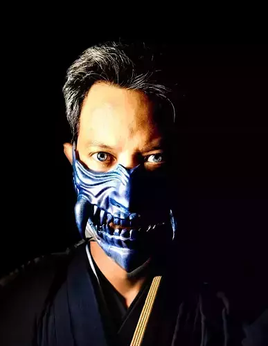 Oni Mask 15 Demon Half Face