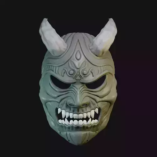 Oni Mask 14 Demon Demon Horn