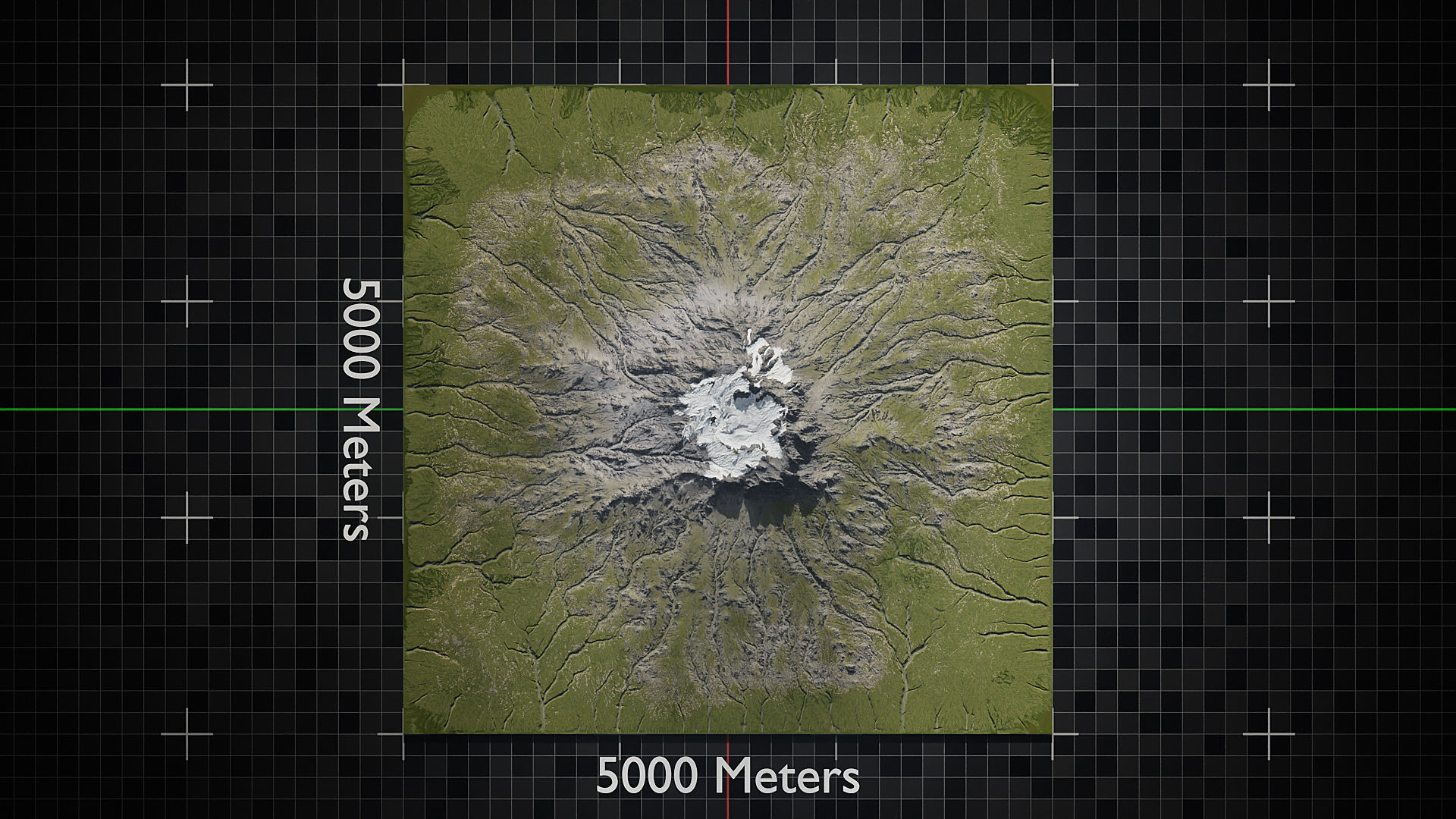 Volcano Mountain Range Version 5 3D model_11