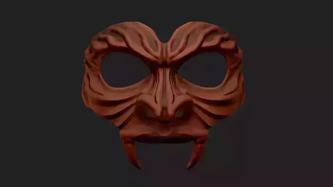 Oni Mask 13 Demon Half Face