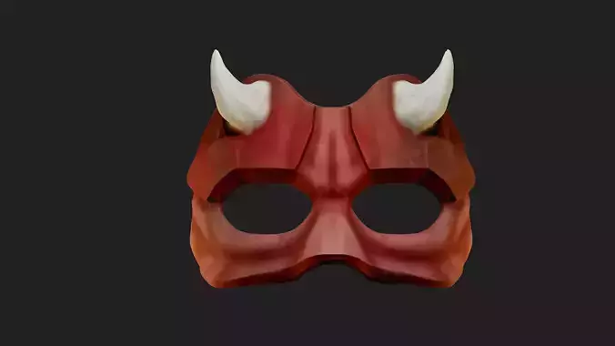 Oni Mask 12 Half Demon Face