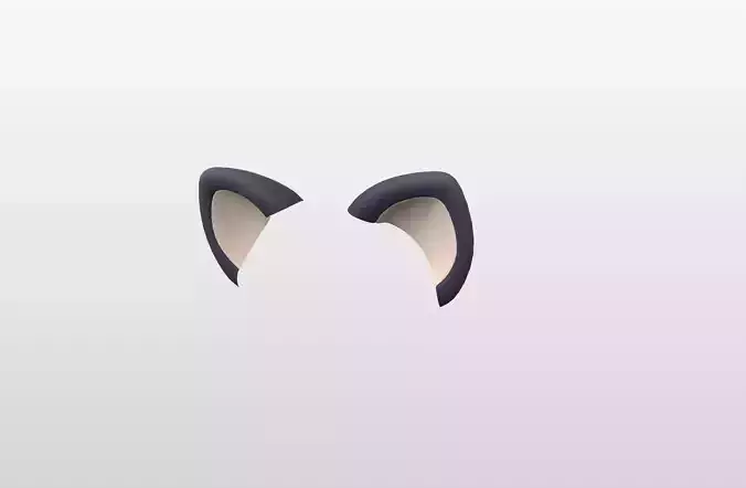 Black Cat Ears 3D model