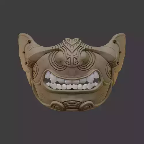 Oni Mask 11 Demon Zen Half Face