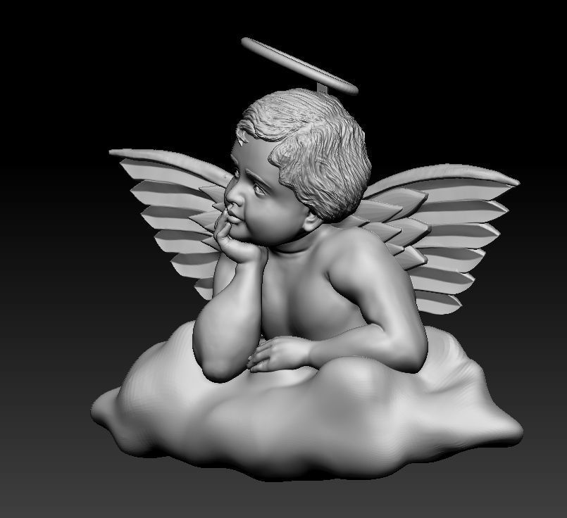 Angel Baby 3D print model_3