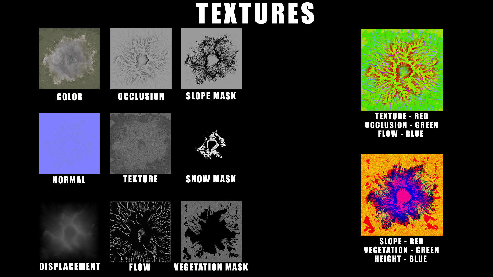 Volcano Mountain Range Version 6 3D model_12