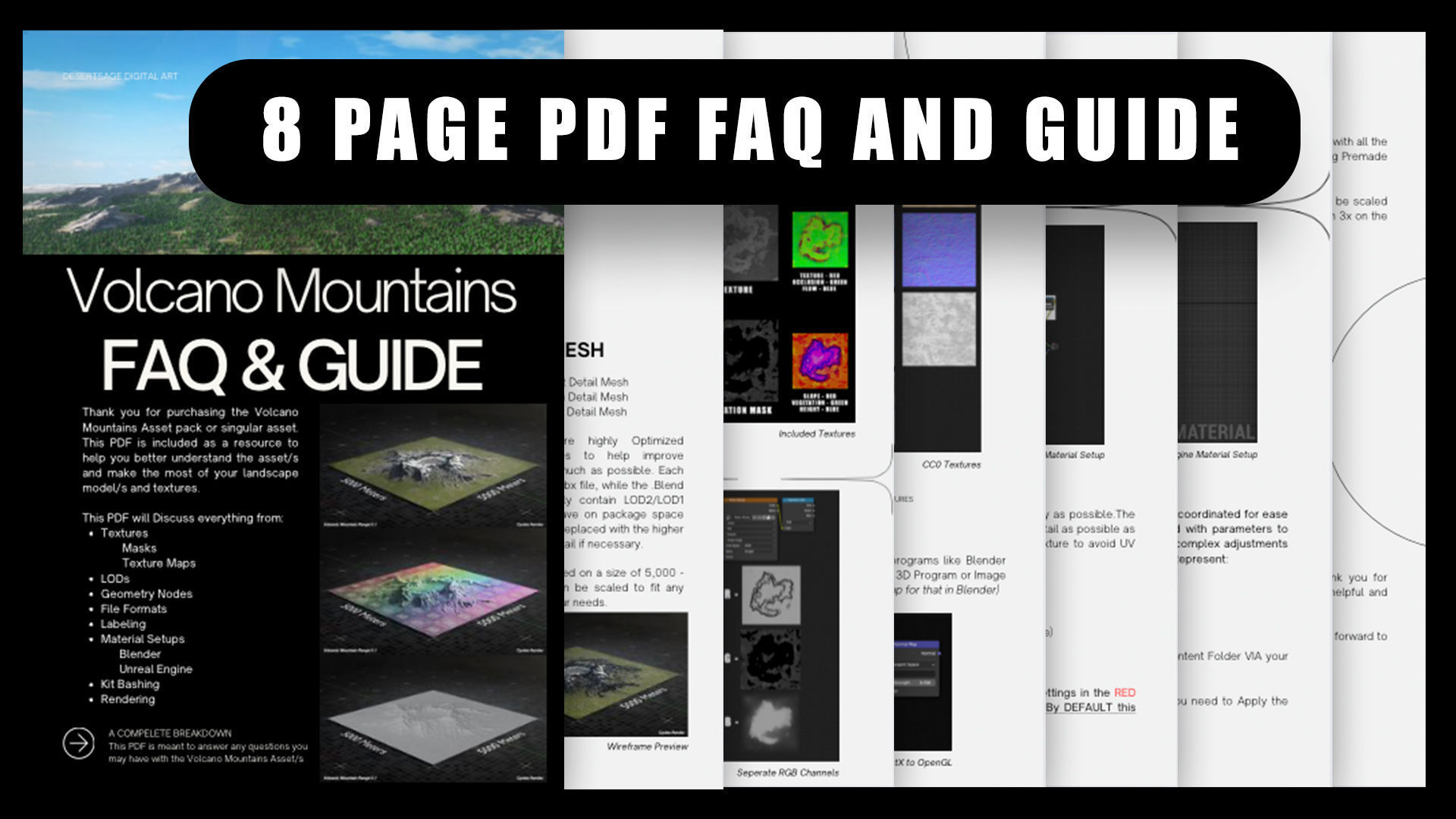 Volcano Mountain Range Version 6 3D model_4