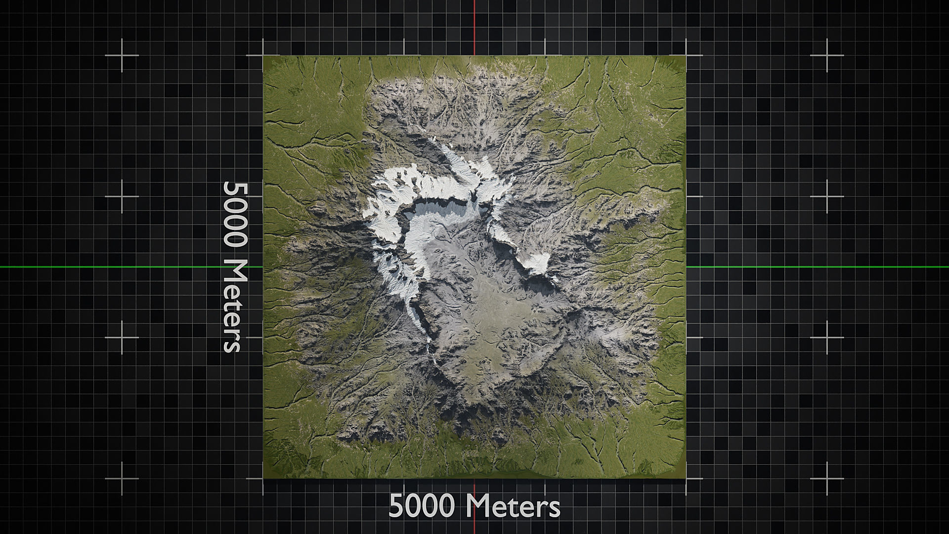Volcano Mountain Range Version 6 3D model_11