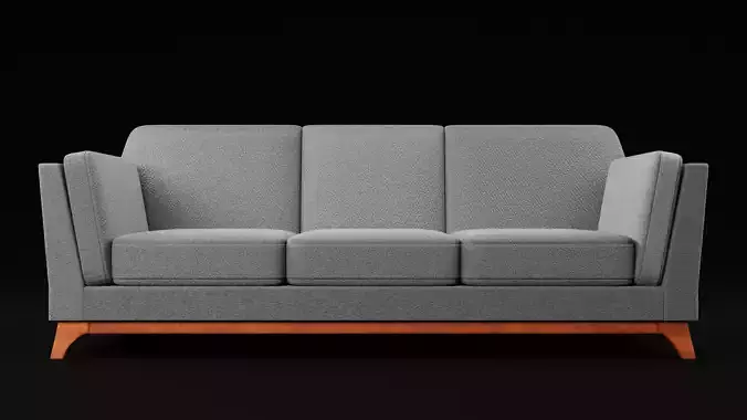 New Boston 3 Seater Sofa Modal Low-poly 3D model