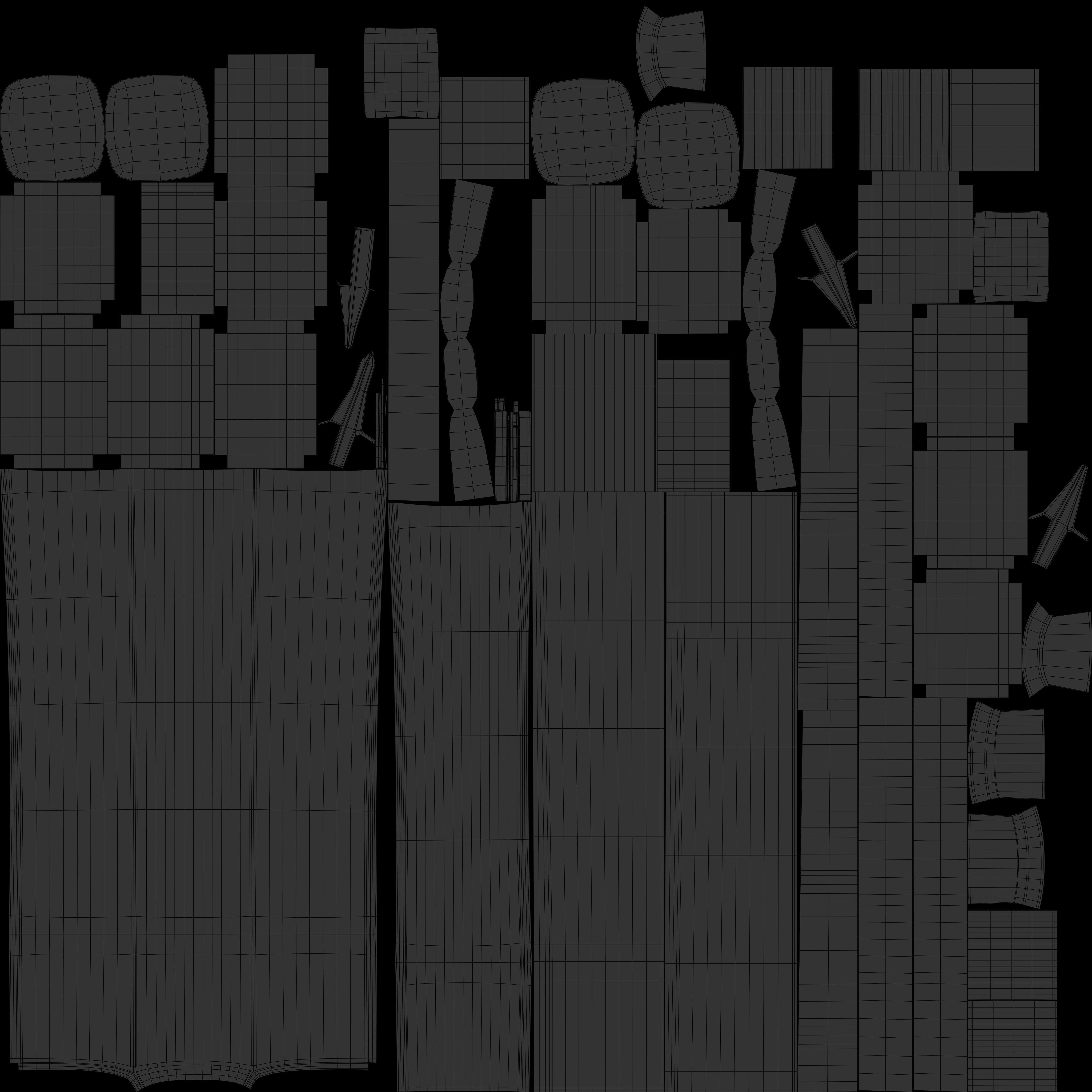 New Boston 3 Seater Sofa Modal Low-poly 3D model_11