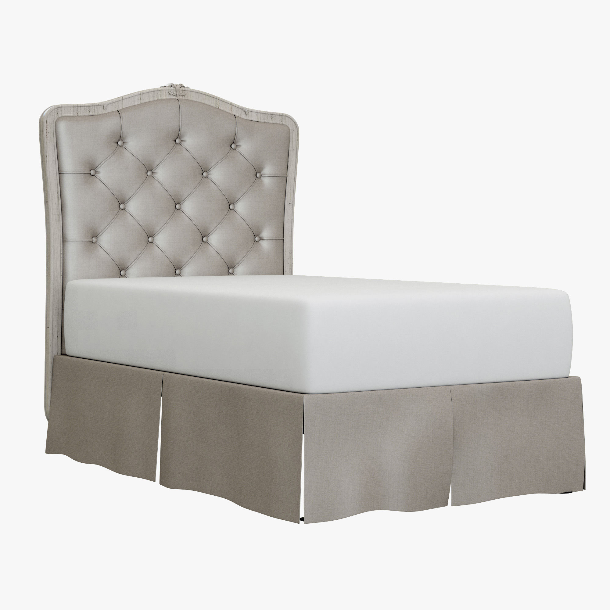 Restoration Hardware Colette Tufted Headboard 3D model CGTrader