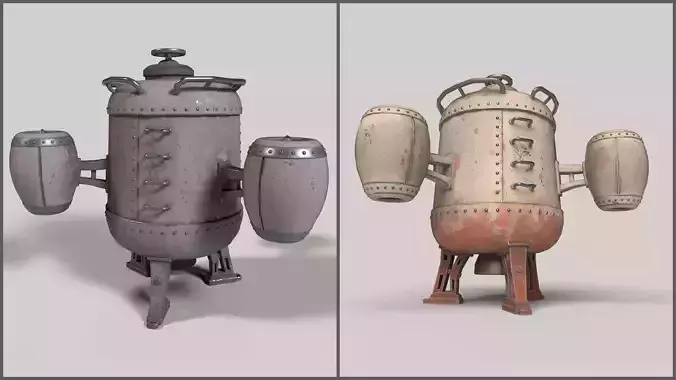 Stylized Flying Machine - 2 texture sets