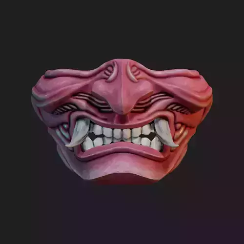 Hannya Samurai Oni Half Mask 