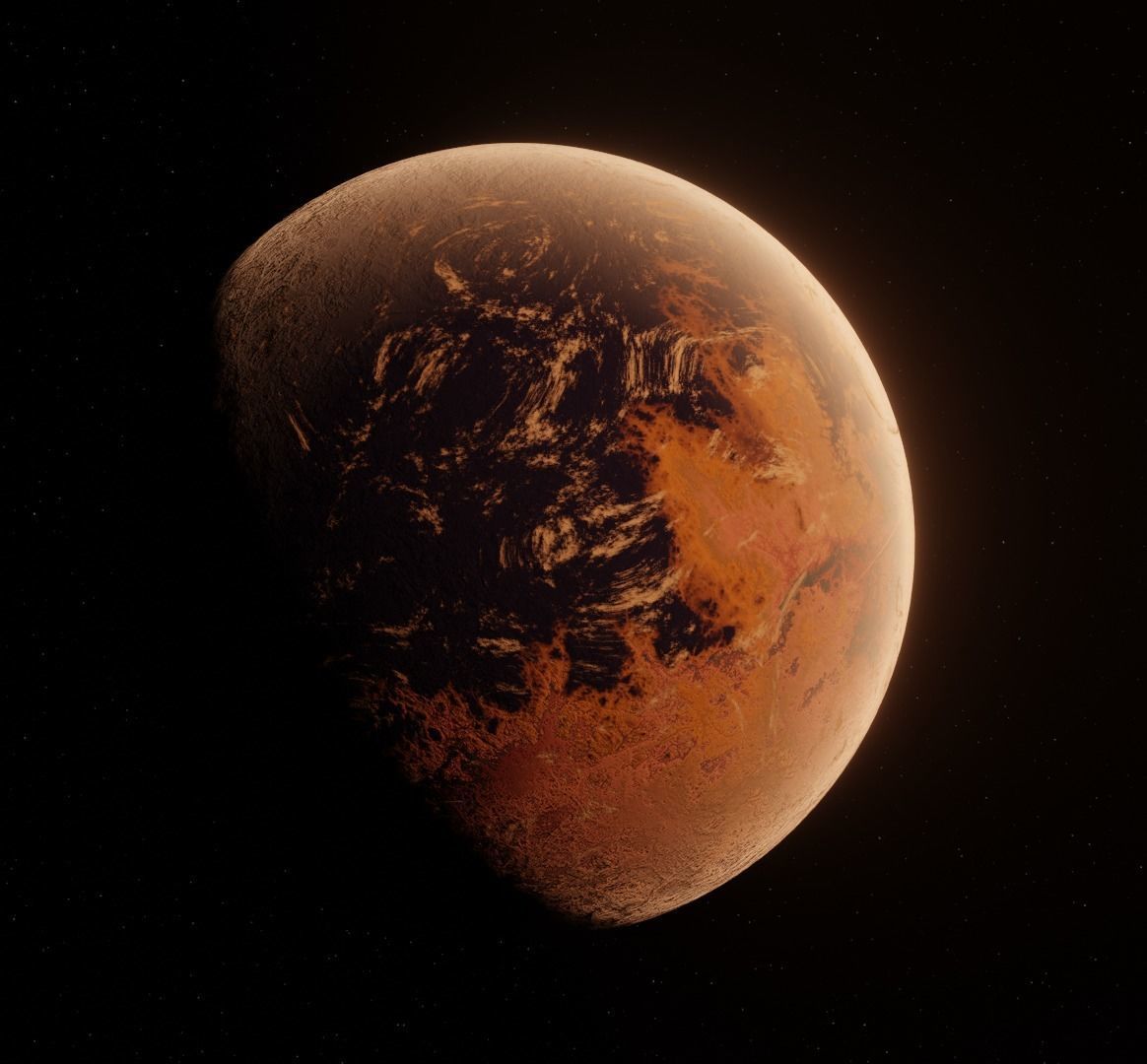 Planet Space Ready to game  Low-poly 3D model_6