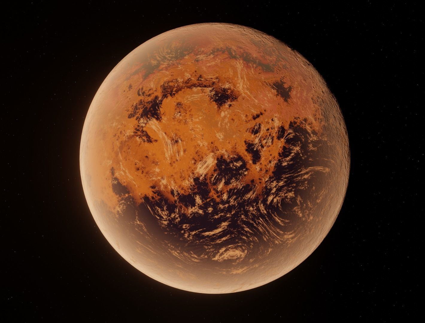 Planet Space Ready to game  Low-poly 3D model_4