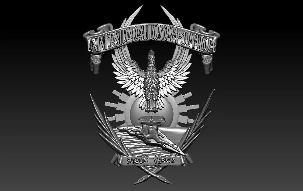 University eagle logo 3D print model_0